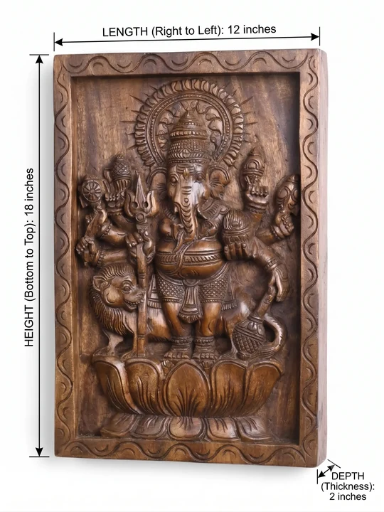 Ganesh on Lotus Panel, Wall Panels